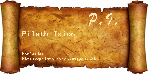 Pilath Ixion névjegykártya